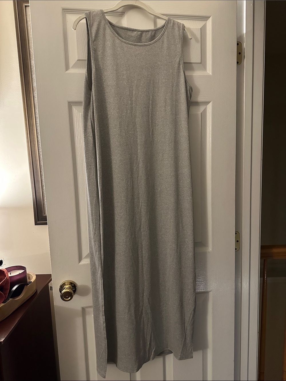 SHEIN Silver Sleeveless Maxi Dress